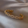 Real Gold Electroplated Zircon Luxury Bracelet