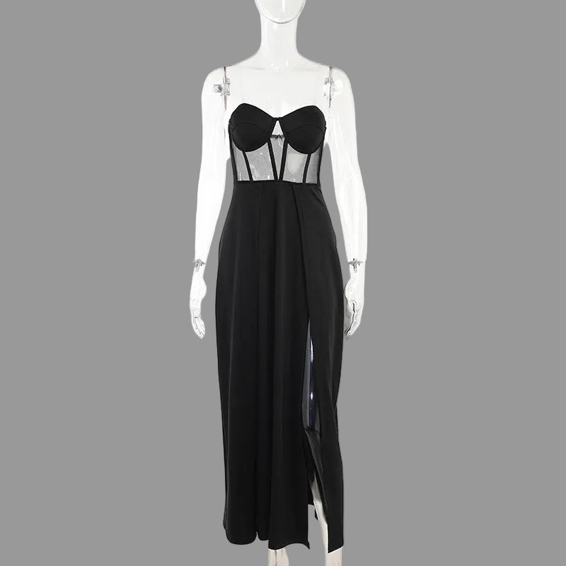 HY21554 Knitted Bodycon Split Dress for Women