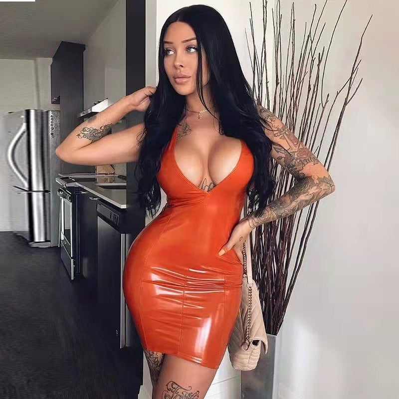 Big V-neck Slimming Dress for Women