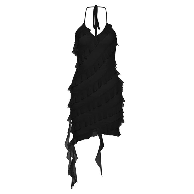 Solid Color Fashion Dress for Women